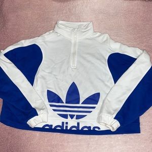 Adidas cropped quarter zip sweater